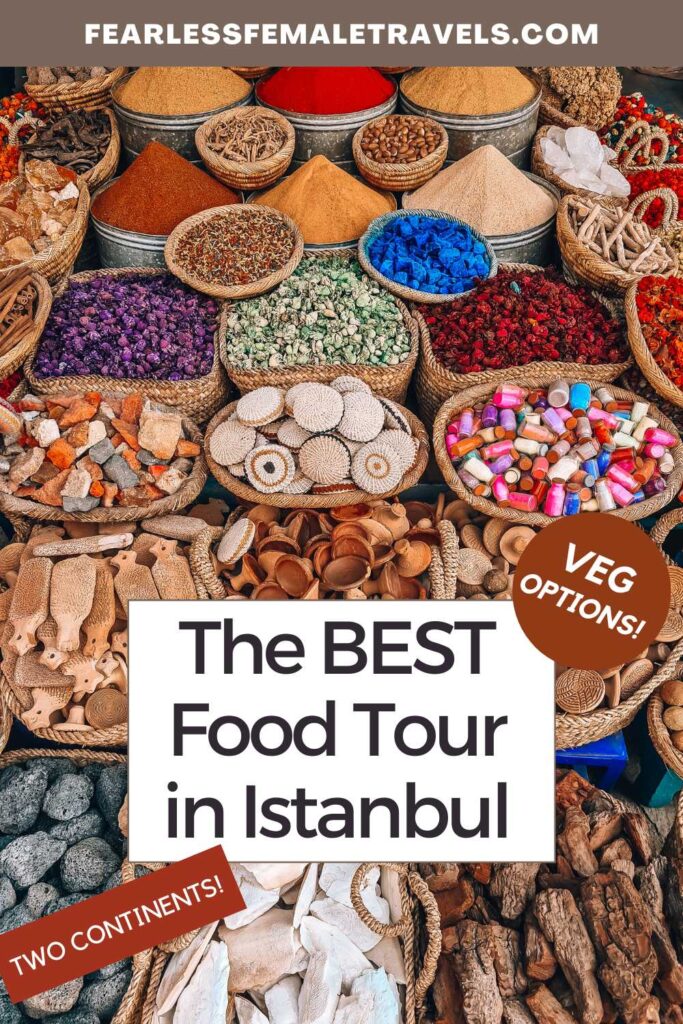The best Istanbul food tour visits two markets, serves Turkish breakfast and lunch, and includes vegetarian options on two continents!