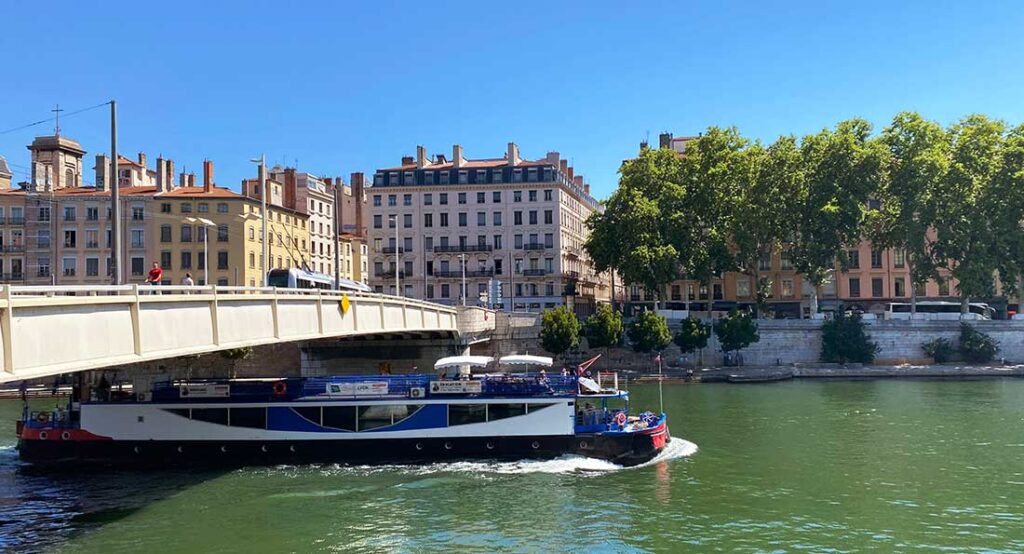Cross the Saone River by Bridge or Sail it by Boat in Lyon, France