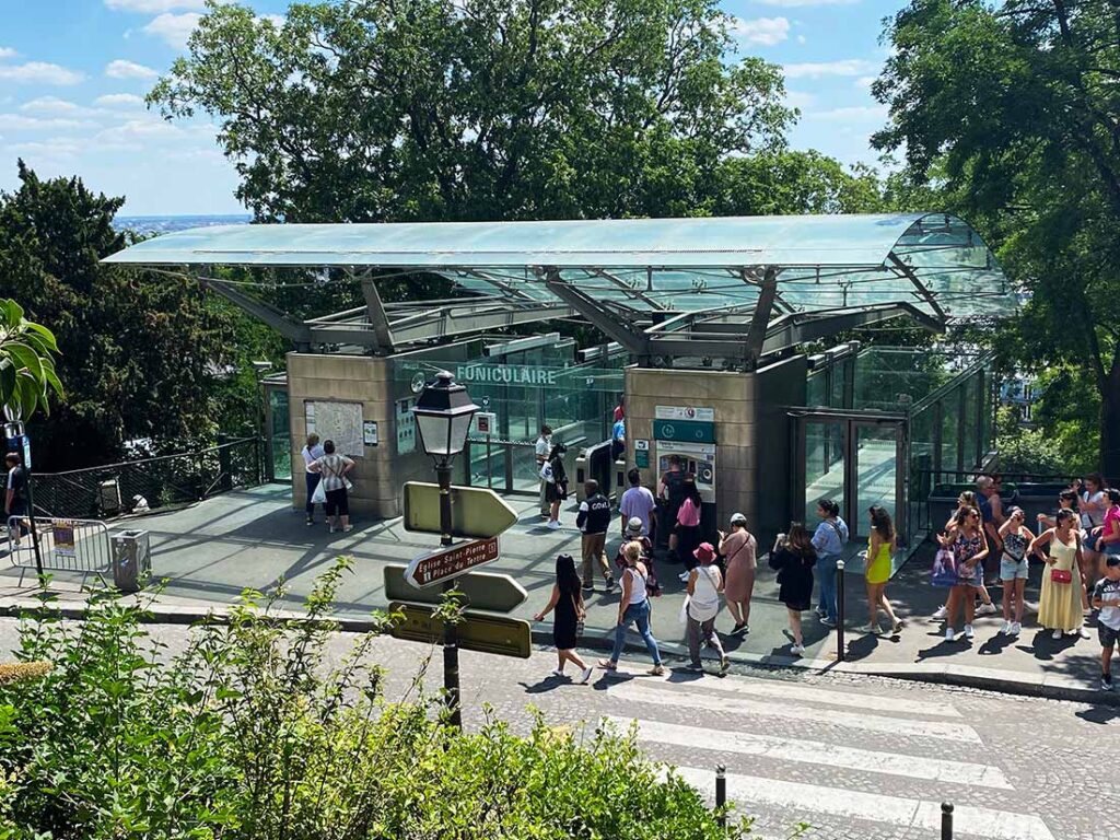 Montmartre Funicular in Paris, France