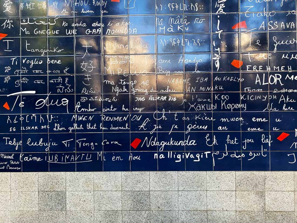 Mur de Je T'Aime in Montmarte in Paris