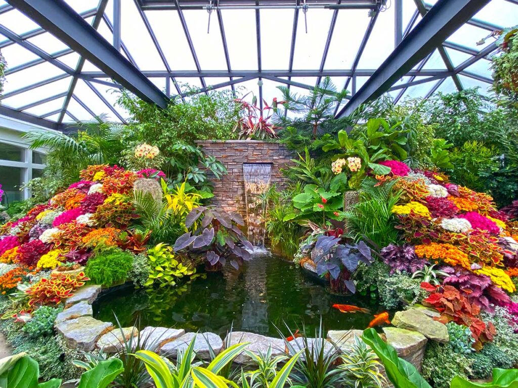 The Show Greenhouse in the Butchart Gardens in Victoria BC in October
