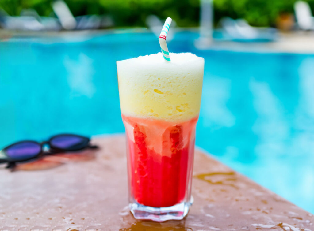 Try a Miami Vice cocktail at an all-inclusive resort