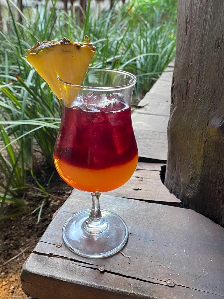 Rum punch at a tropical all-inclusive resort