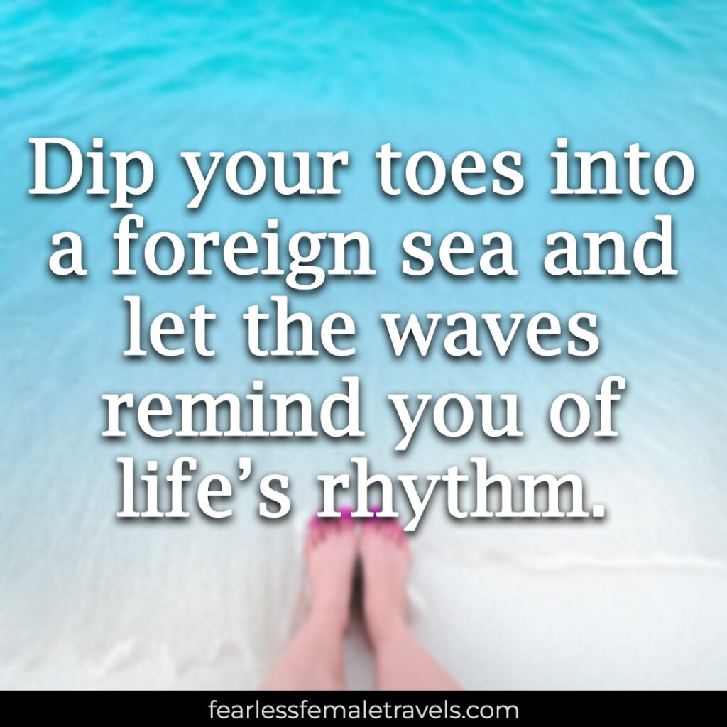 Beachy Travel Quotes for Female Travelers