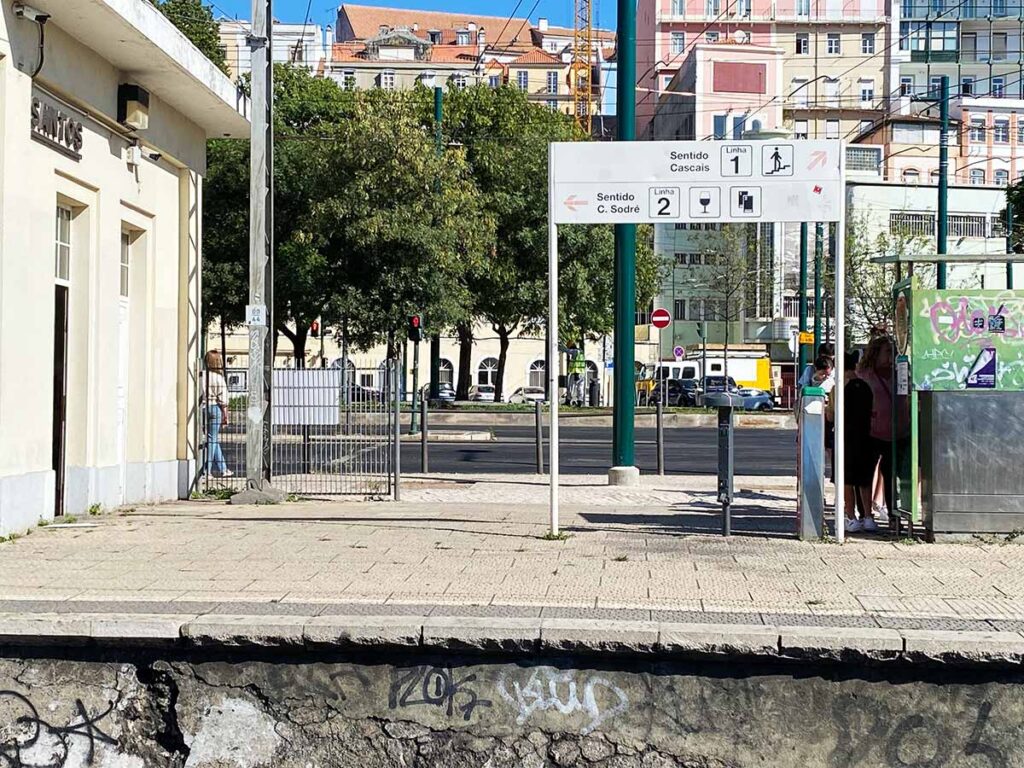 Train to Belem from Lisbon
