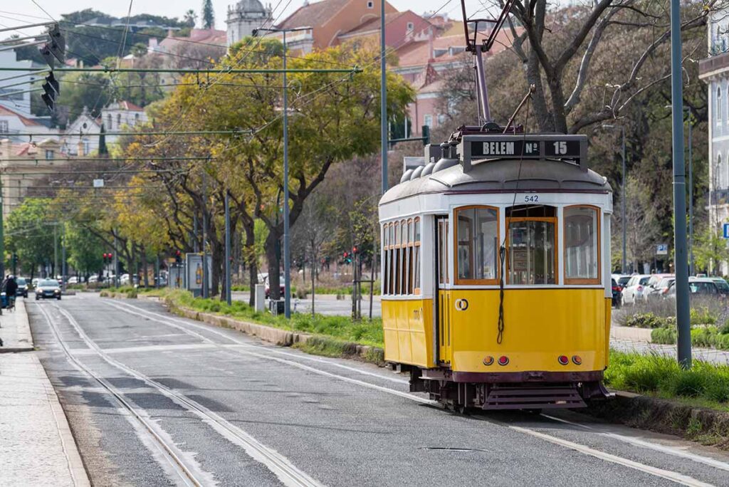 Historic #15 Tram to Belem from Lisbon Portugal