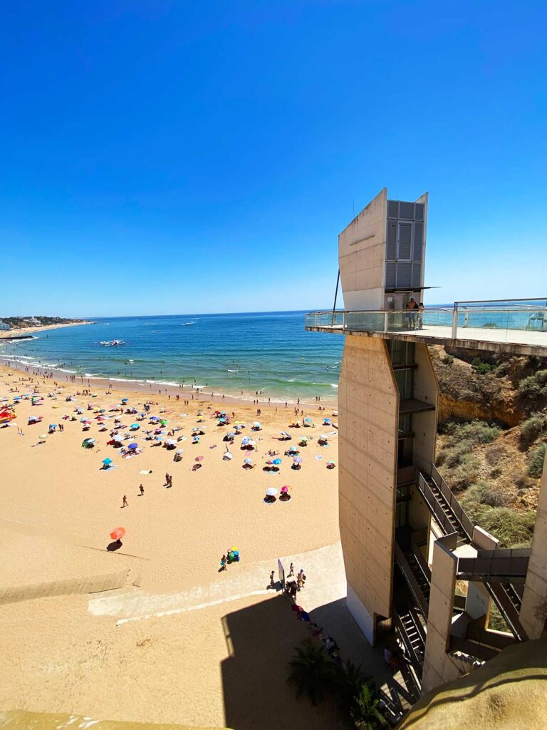Free Public Elevator to the Beach in Albufeira, Portugal Algarve Coast