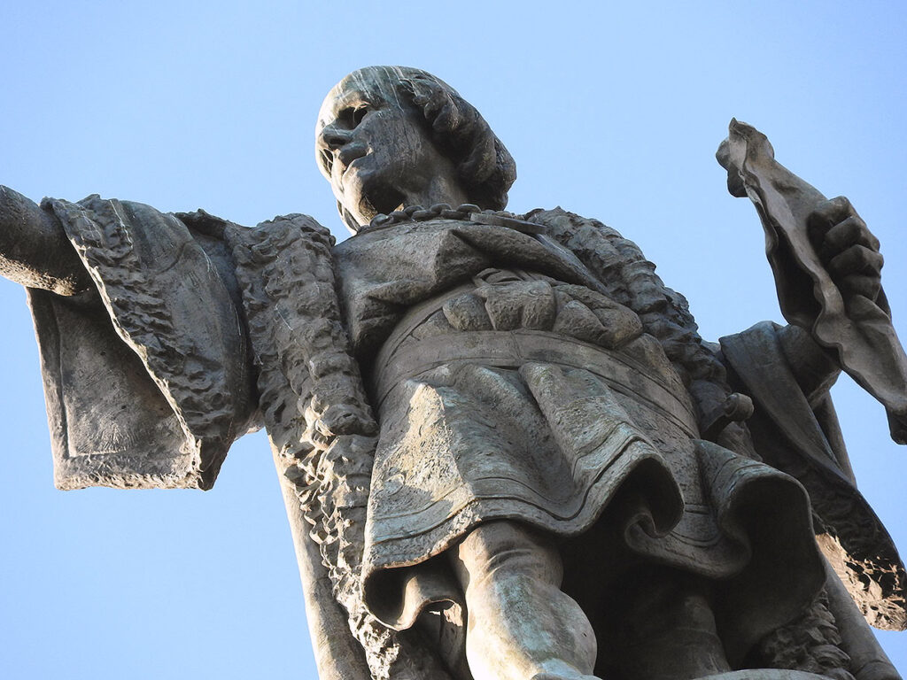 Christopher Columbus Monument in Barcelona, Spain