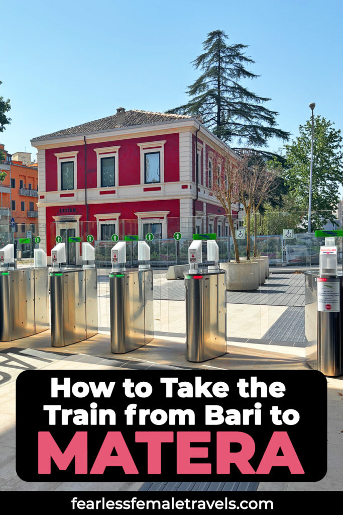 How to Take the Train from Bari to Matera in Puglia and Basilicata Italy
