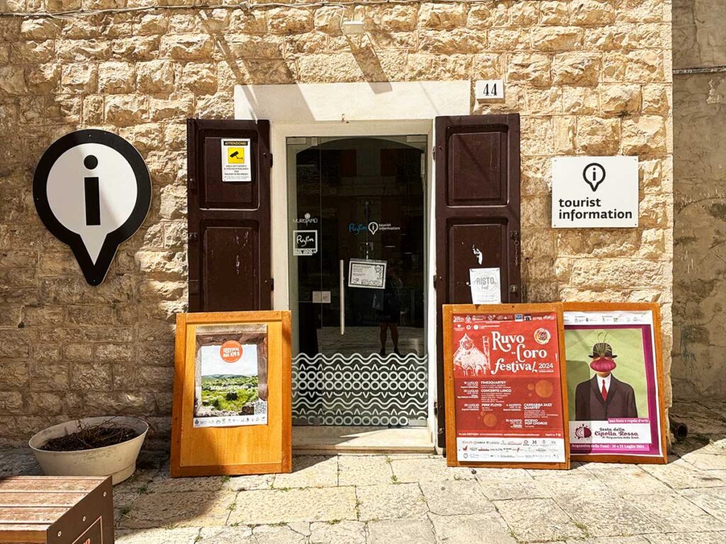Tourist Information Office in Ruvo di Puglia Italy