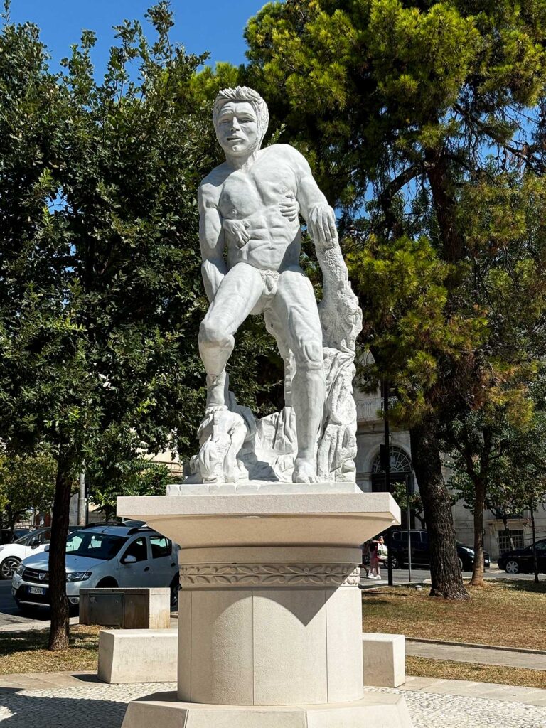 Statue of Talos in Ruvo di Puglia