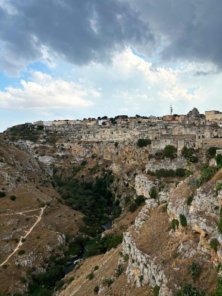 Hiking in the Canyon in Matera, Italy