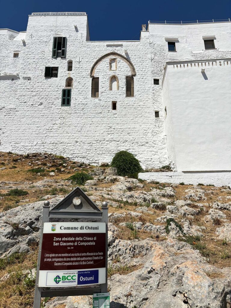 Walking Along the City Walls in Ostuni, Italy