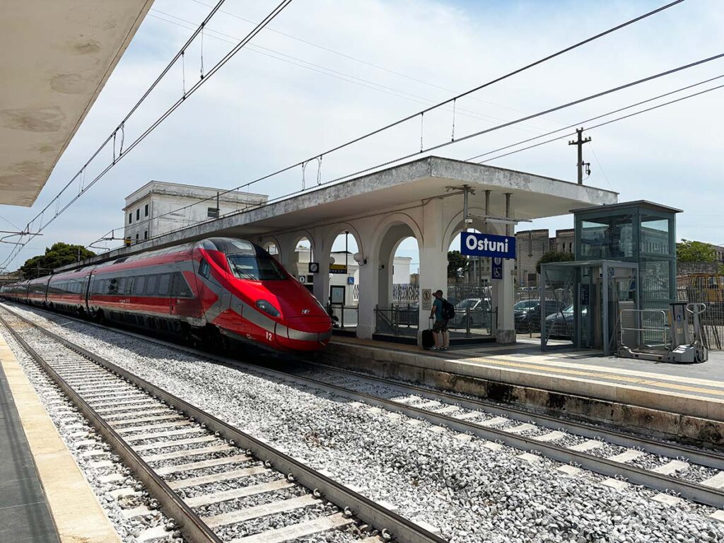 Ostuni Train Station in Puglia Italy