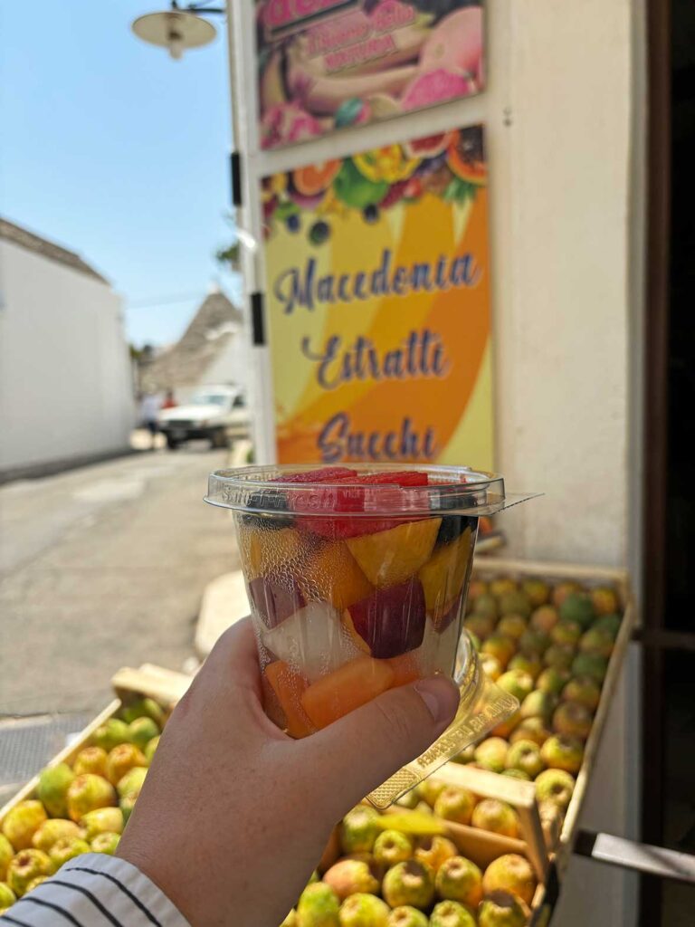 Macedonia Fruit Salad at Frutta dell Aia in Alberobello