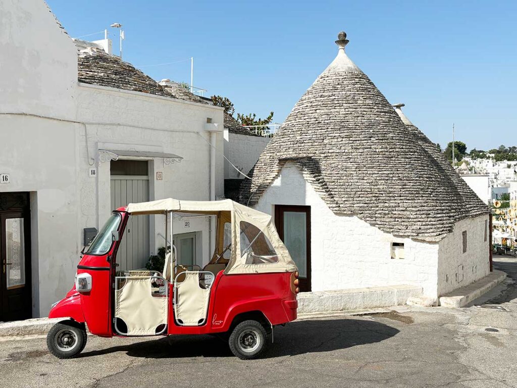 Tuk-Tuk Tours and Walking Tours in Alberobello, Italy