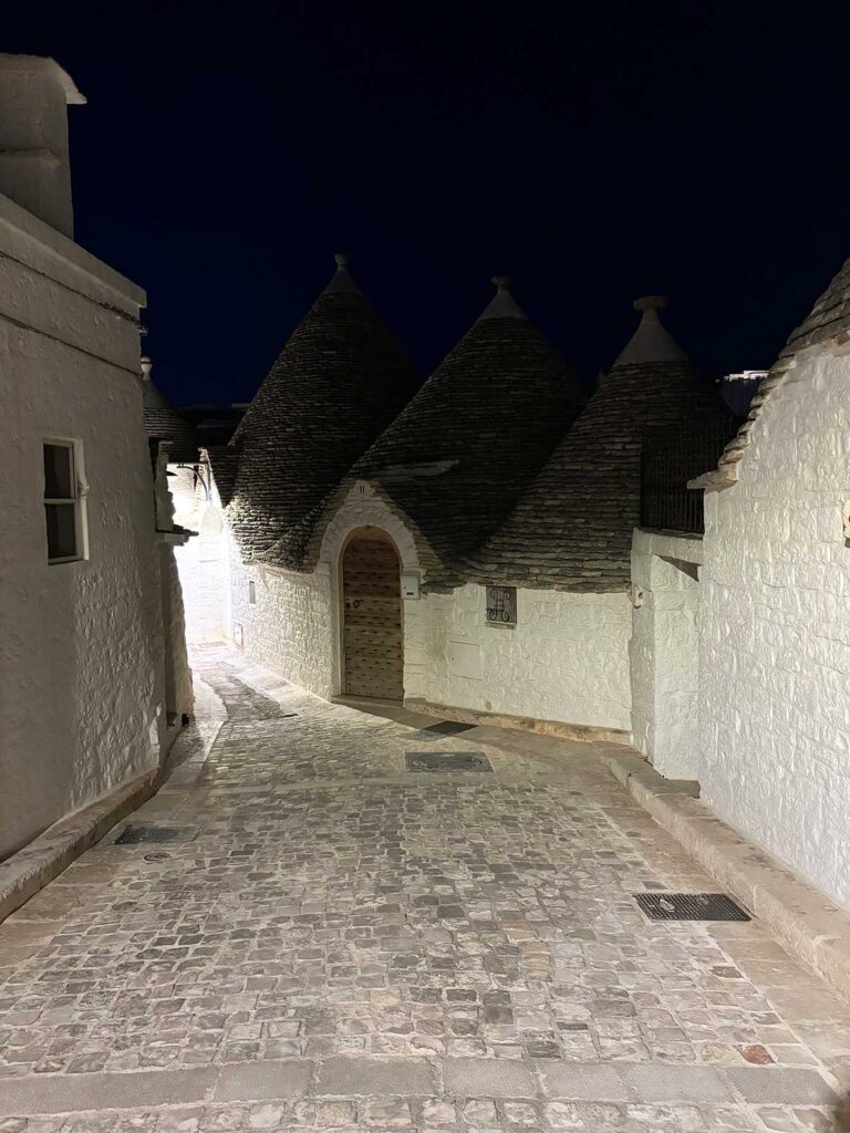 Streets of Alberobello at Night