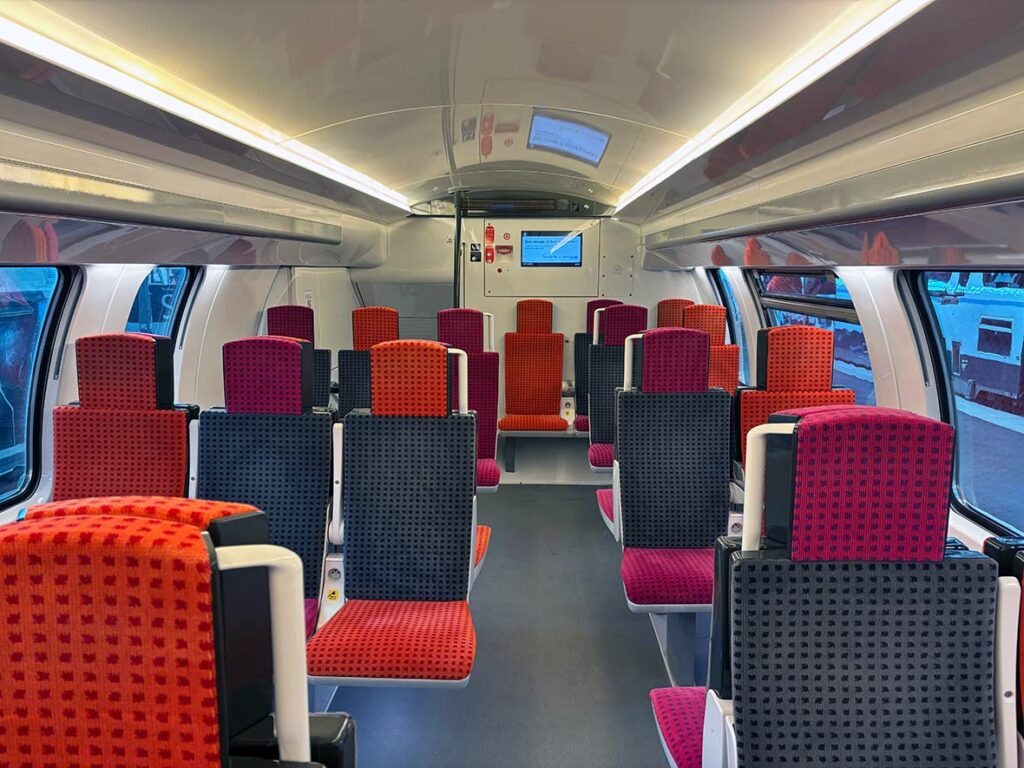 Inside the Train to Fontainebleau from Paris