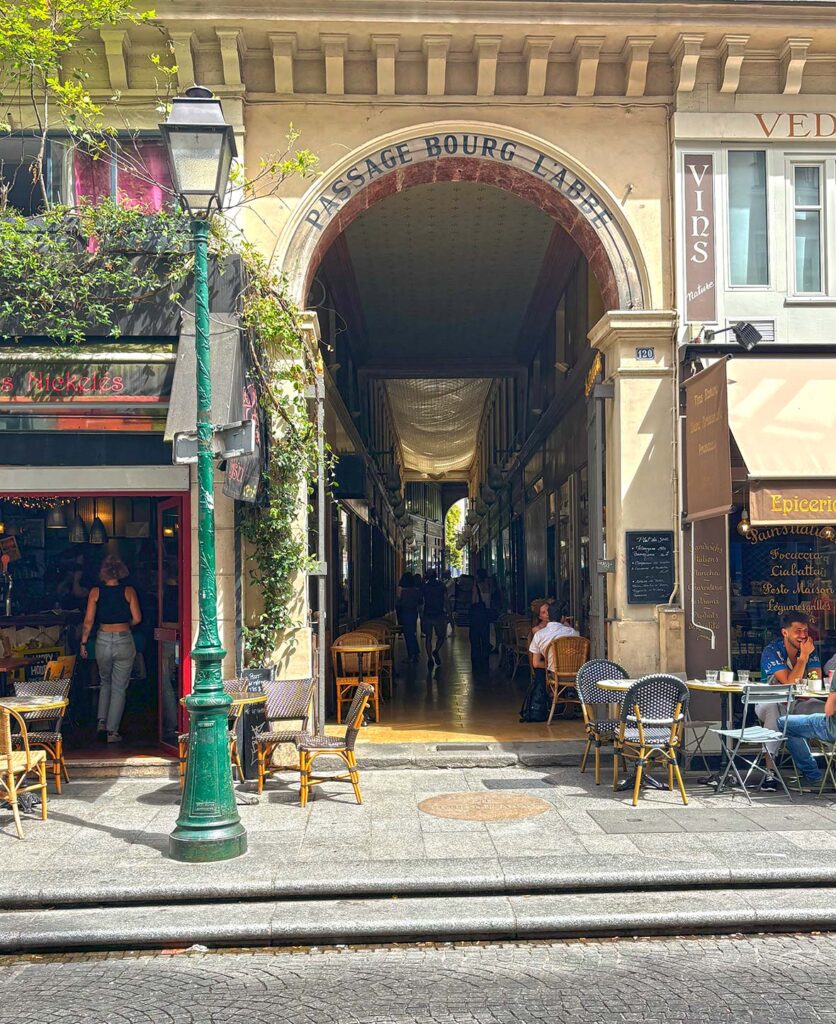 Passage Bourg l'Abbe in Paris, France