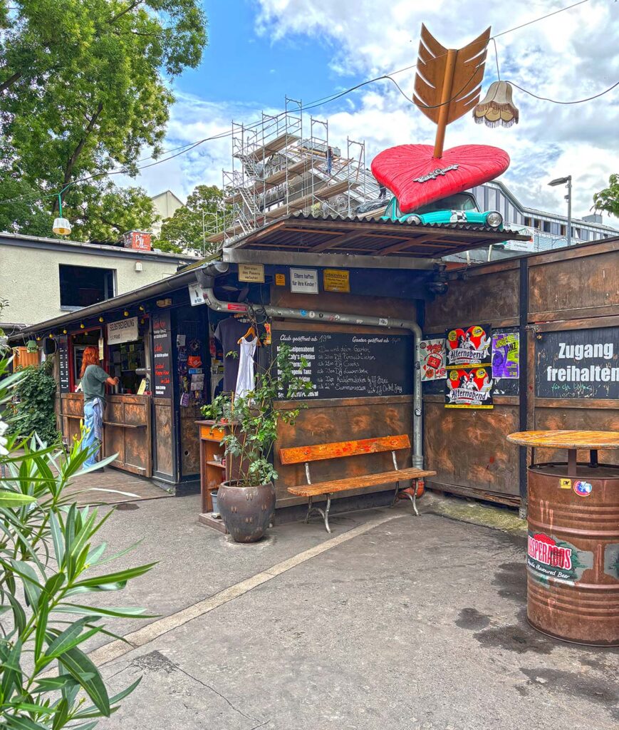 Biergarten in Neustadt District of Dresden Germany