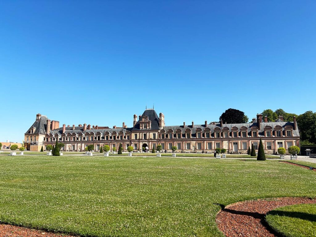 Exterior of Chateau de Fontainebleau Outside Paris, France