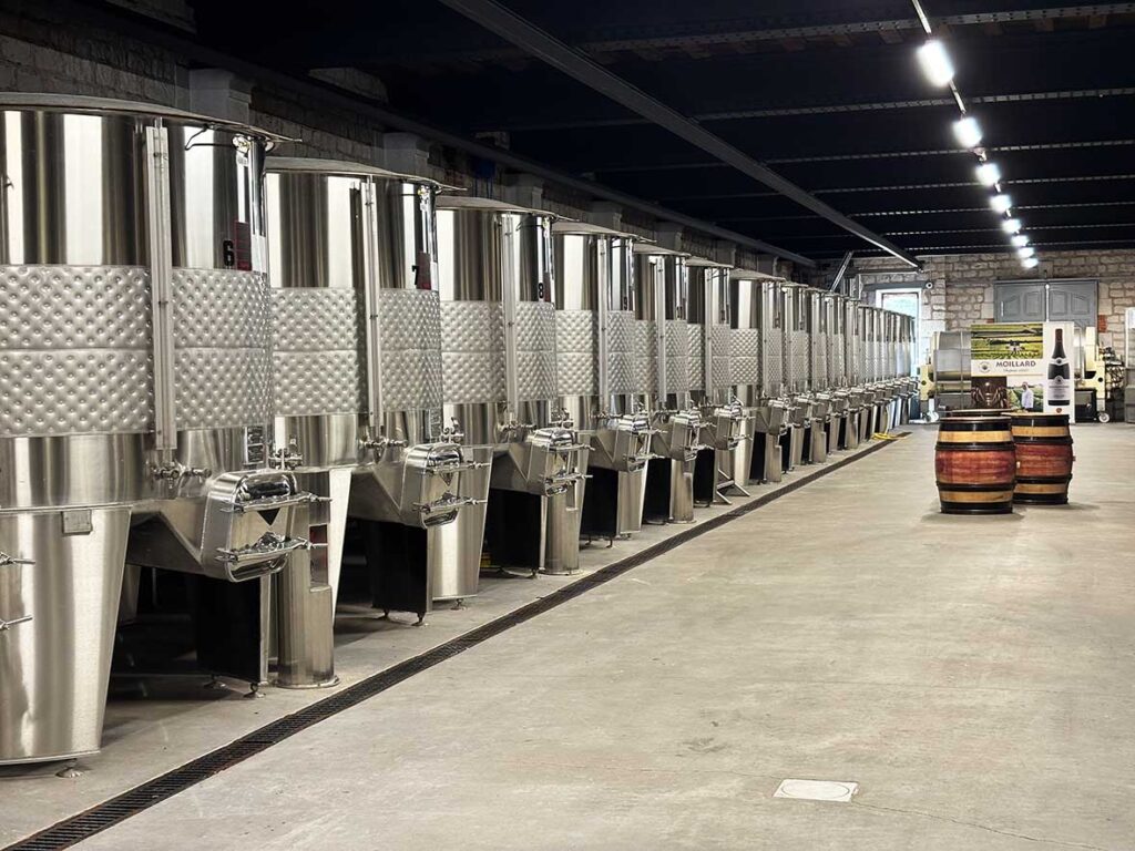 Modern Wine-Making Equipment Seen at Moillard Grivot in Nuits Saint George on a Full-Day Wine Tour from Beaune to Burgundy