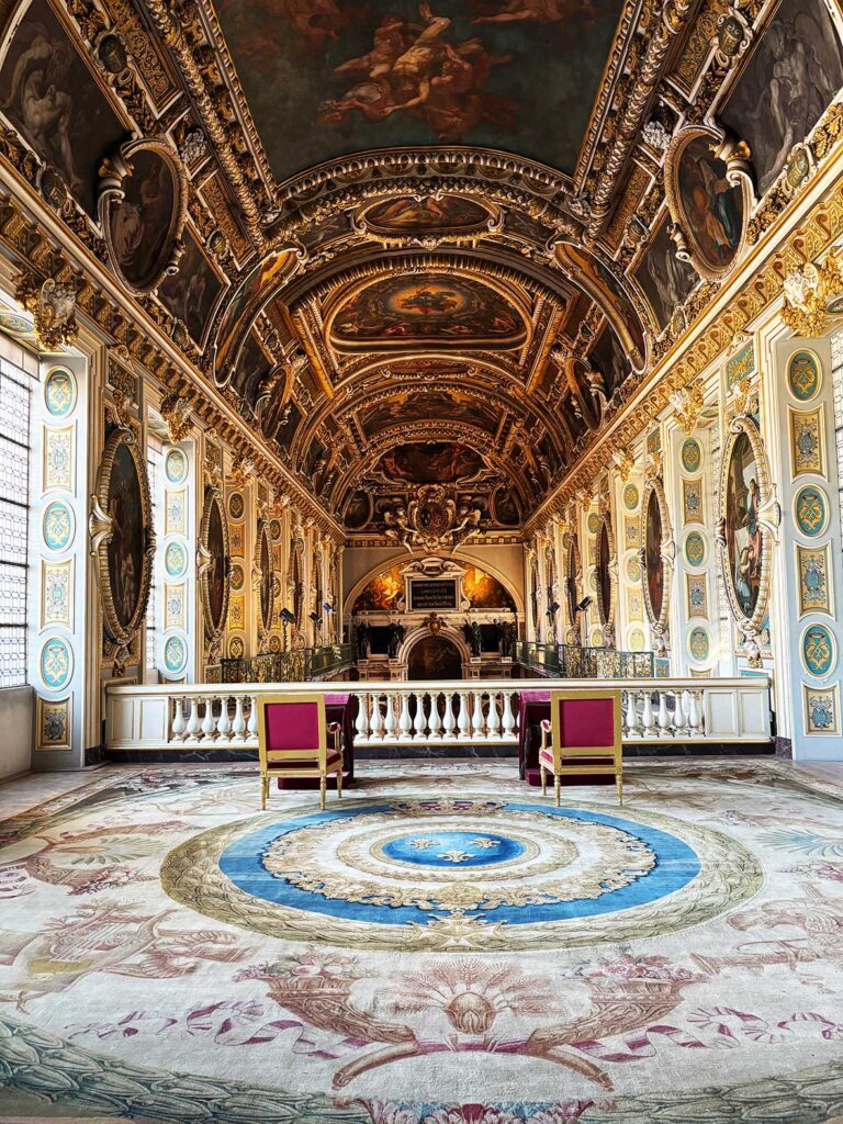 Hallway in the Chateau de Fontainebleau Near Paris France