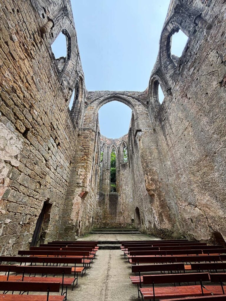 Cathedral Ruins in the Oybin Castle in Saxony Germany