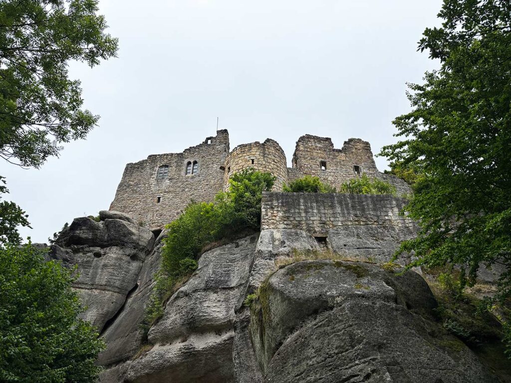 Ruins of the Oybin Castle in Saxony, Germany