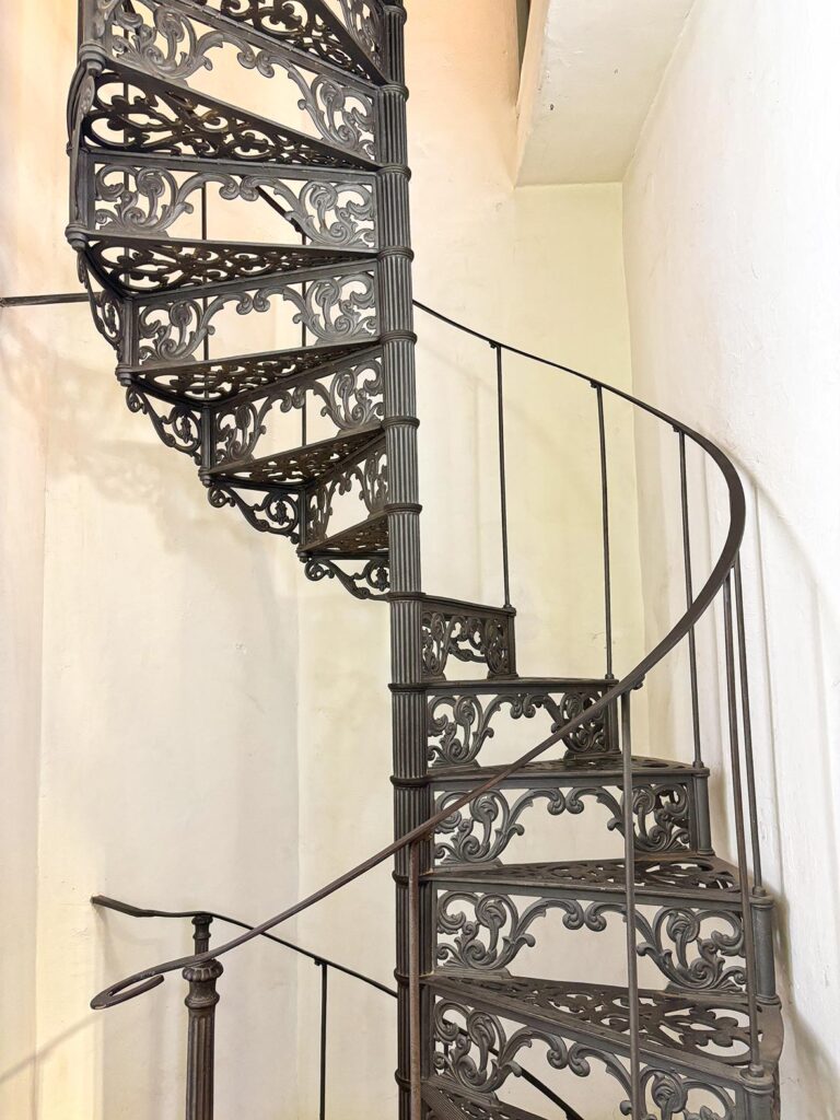 Spiral Staircase to the Tower in the Baroque Castle in Delitzsch Germany