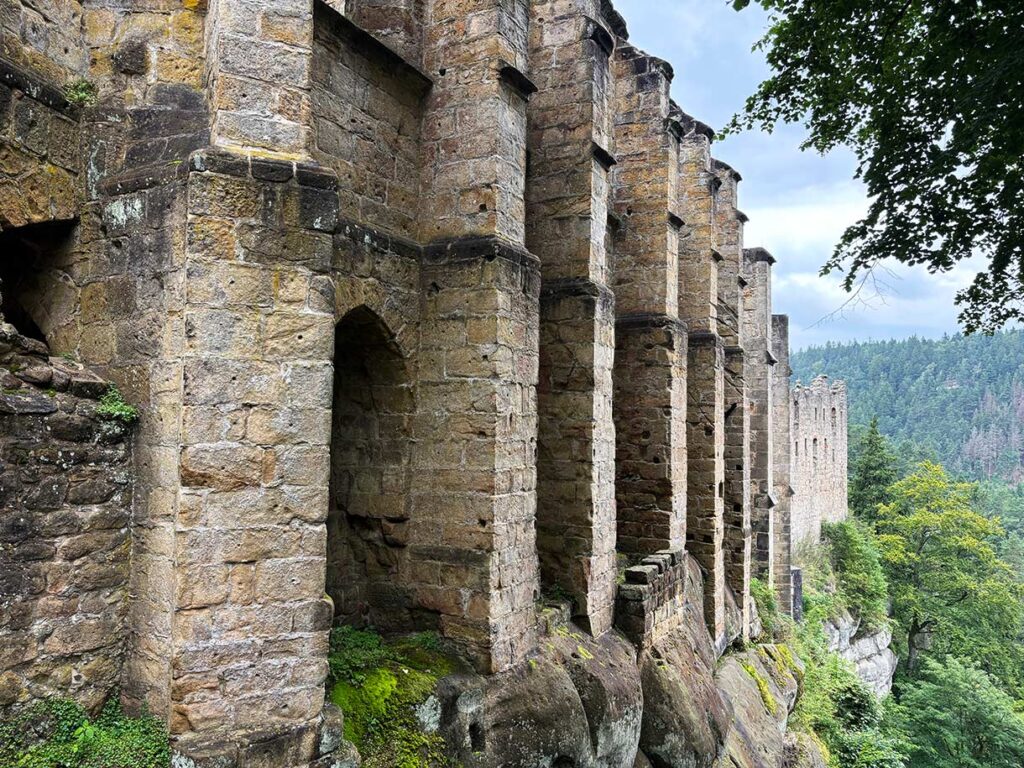 Exterior Fortified Walls of the Oybin Castle in Germany
