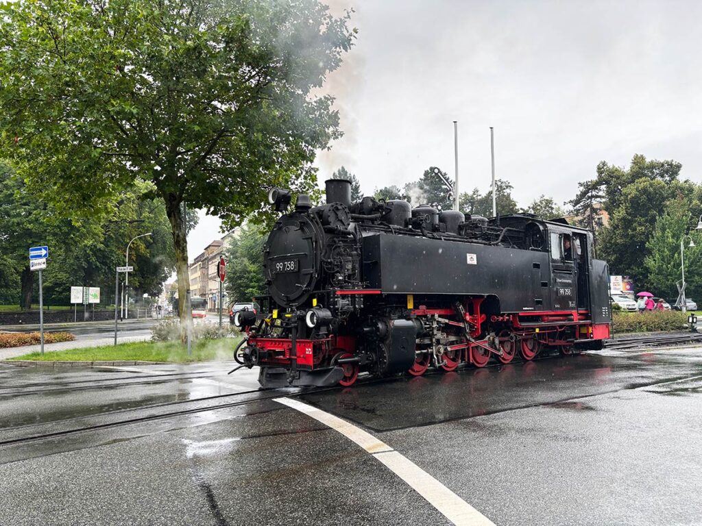 Zittauer Schmalspurbahn Locomotive in Zittau Germany