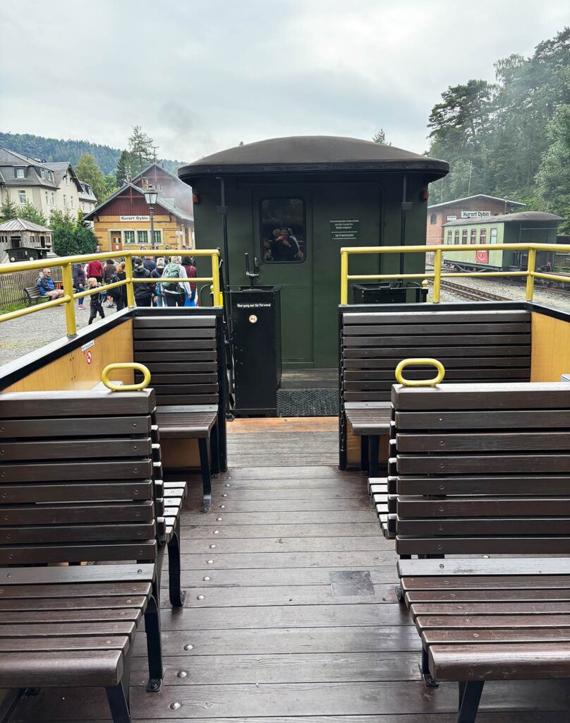 Open Air Wagon on the Zittauer Schmalspurbahn Steam Train