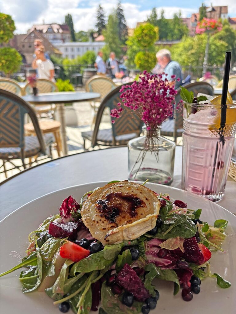 Goat Cheese Salad at Miodmaliny Restaurant on the Polish Side of Gorlitz Zgorzelec