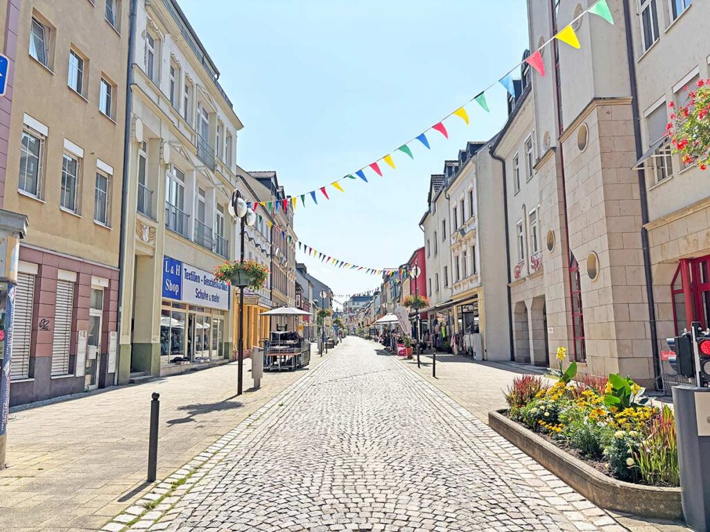 The City Centre in Glauchau Germany