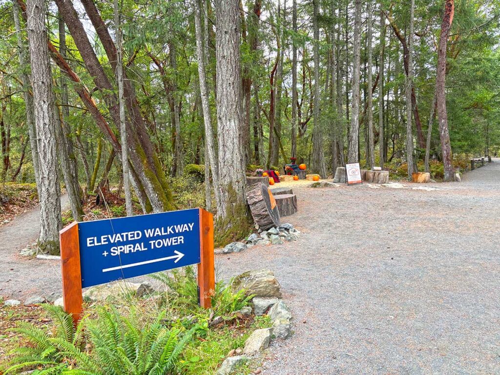 Entrance to the Malahat Skywalk in BC, Canada