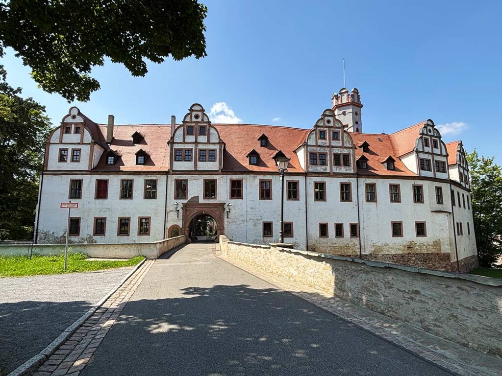 Exterior Entrance of Schloss Glauchau Castle in Germany