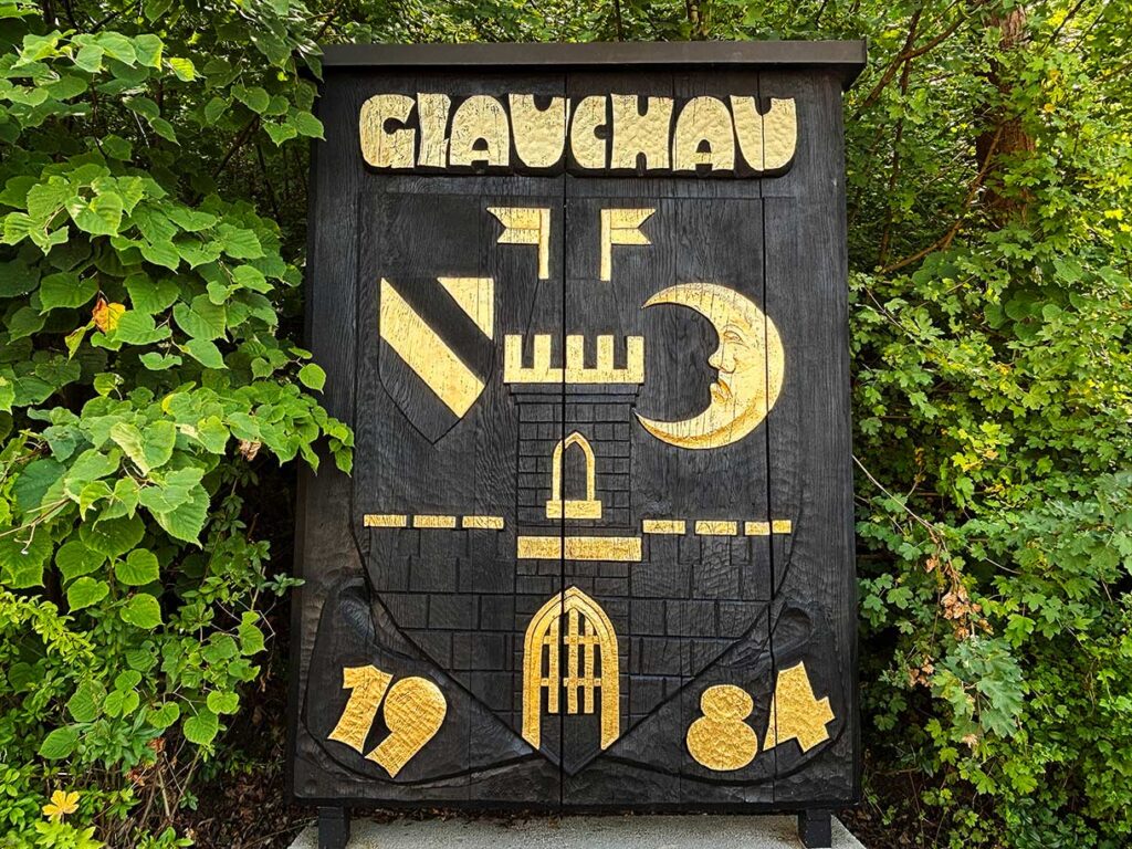 Creepy Glauchau 1984 Sign in the Park Opposite the Train Station
