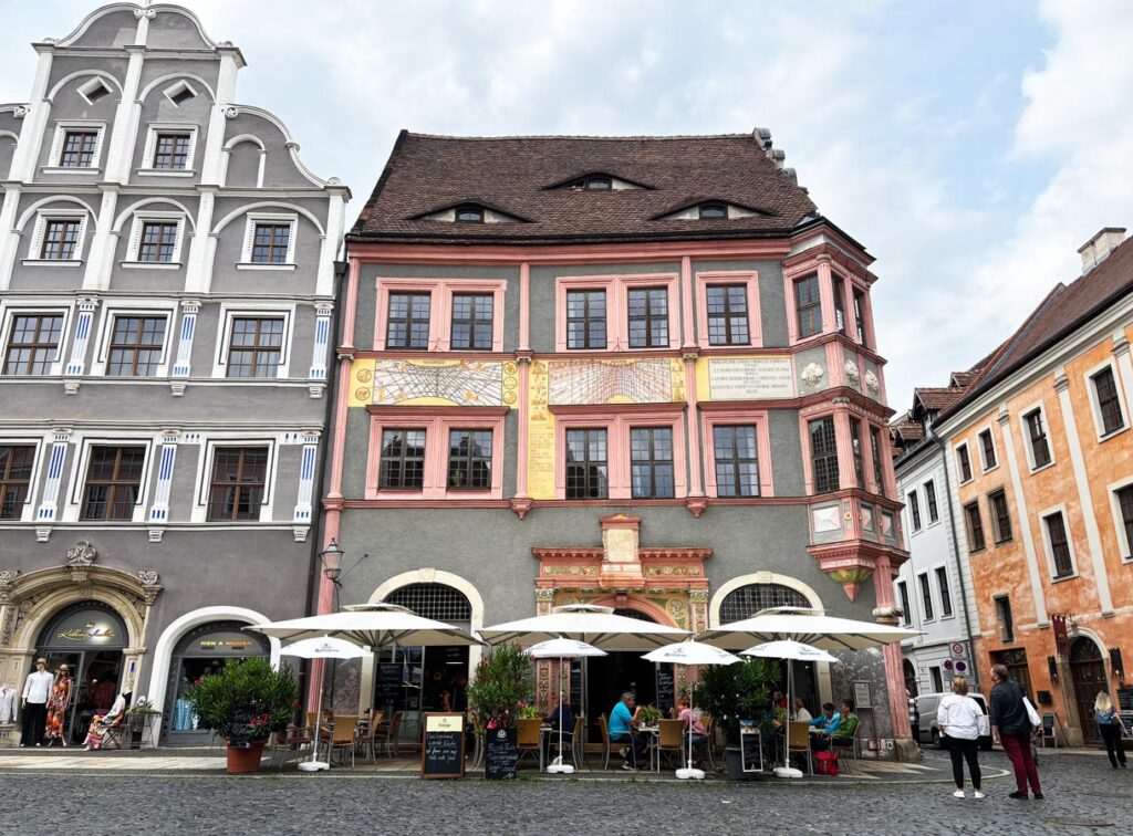 Architecture of Untermarkt Square in Gorlitz, Germany