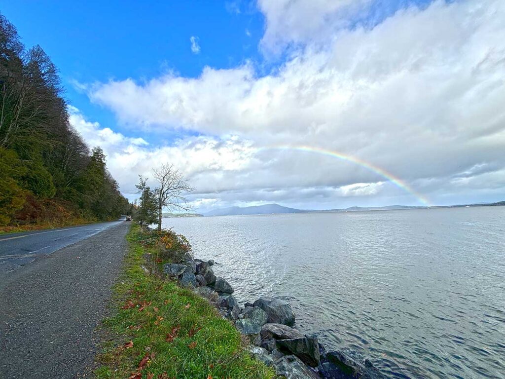 Mill Bay Road Scenic Drive En Route to Cowichan Bay BC Canada