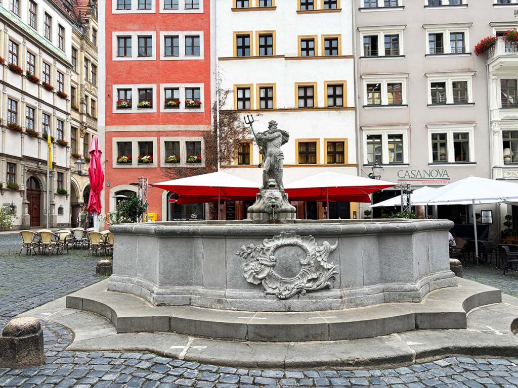Walking Tour of Gorlitz, Germany at the Neptune Fountain