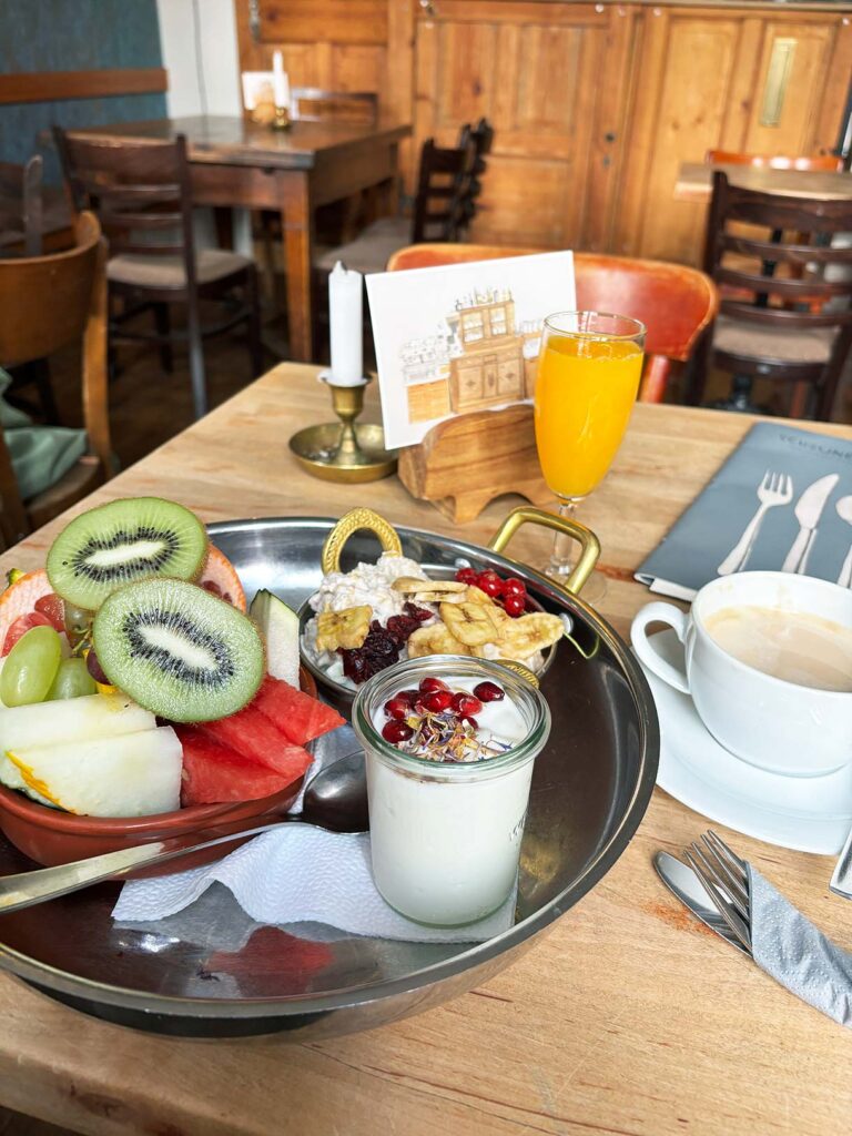Vegetarian Brunch at Scheunecafe in Dresden's Neustadt Neighborhood