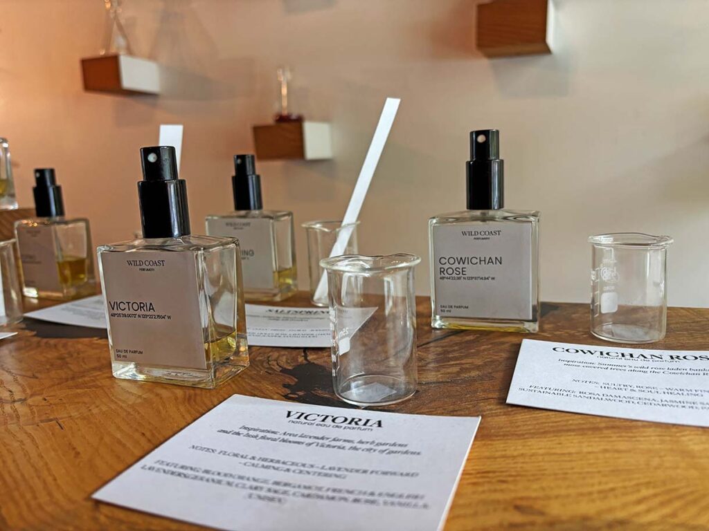 Victoria Perfume and Cowichan Rose Perfume at Wild Coast Perfumery