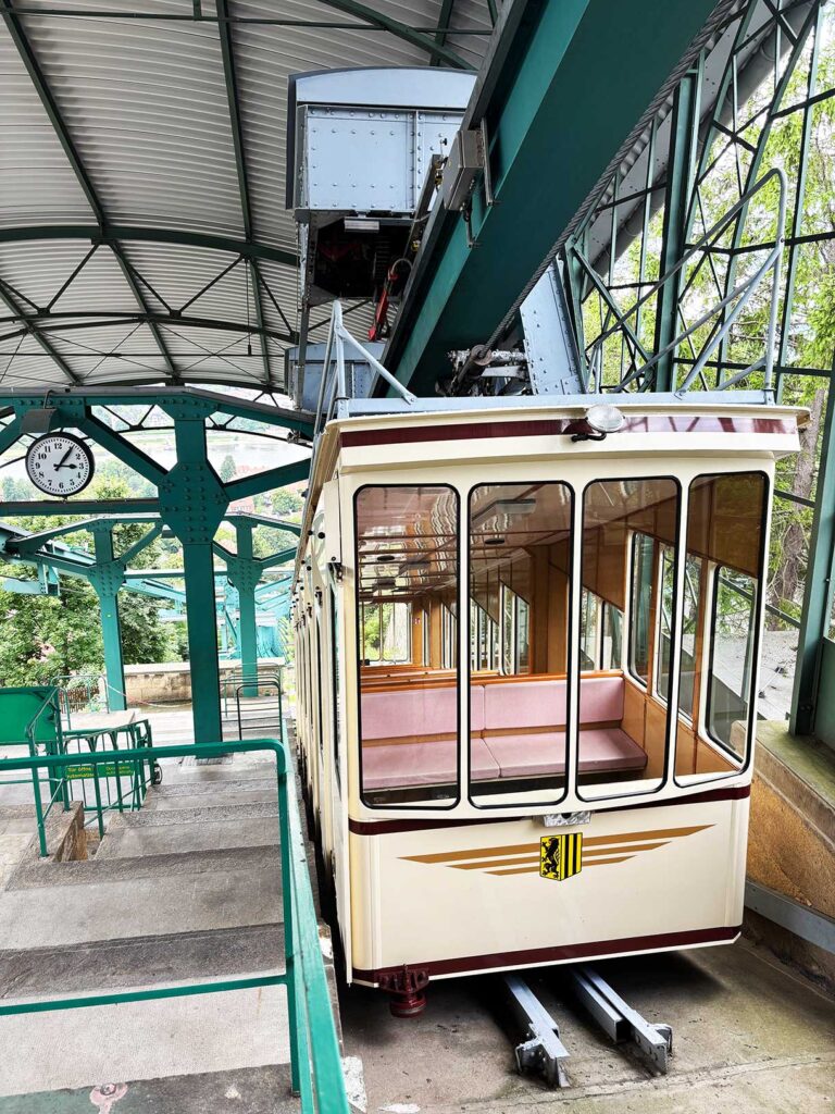 Dresden Cable Car at the Upper Station in Germany