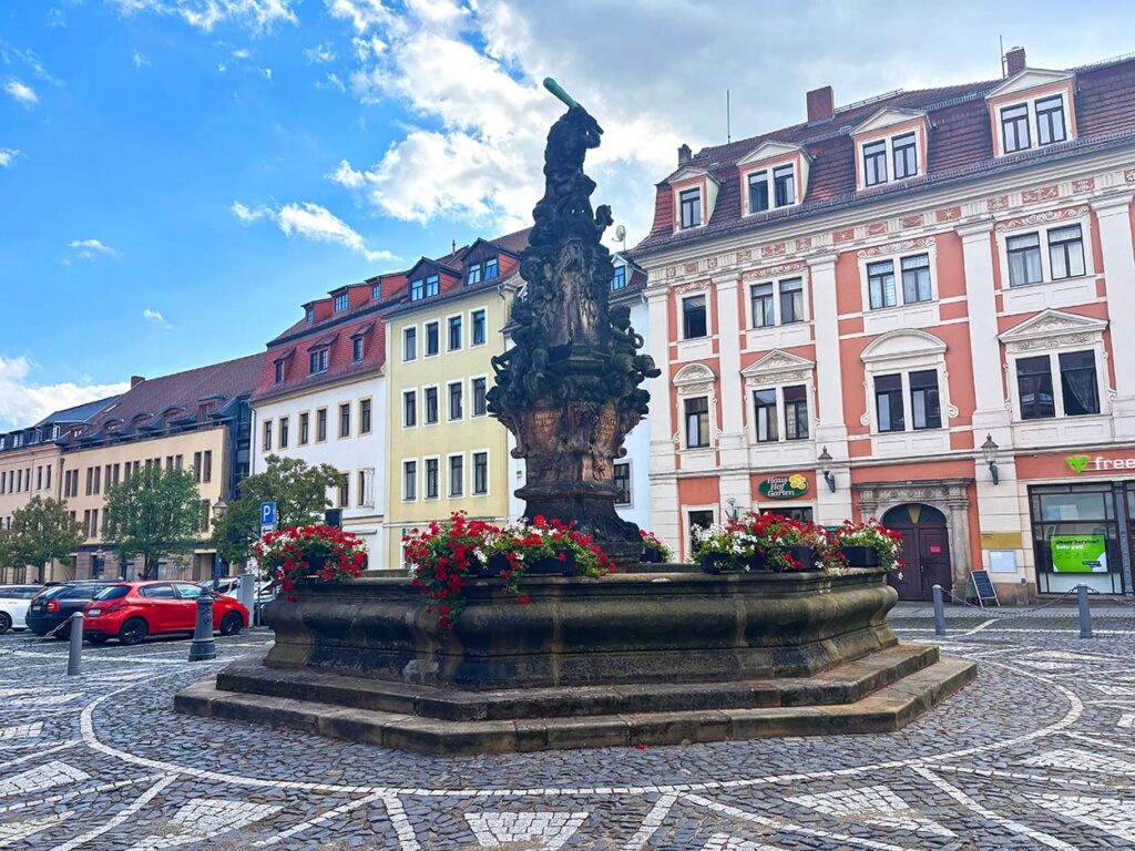 Neustadt Square in Zittau, Germany