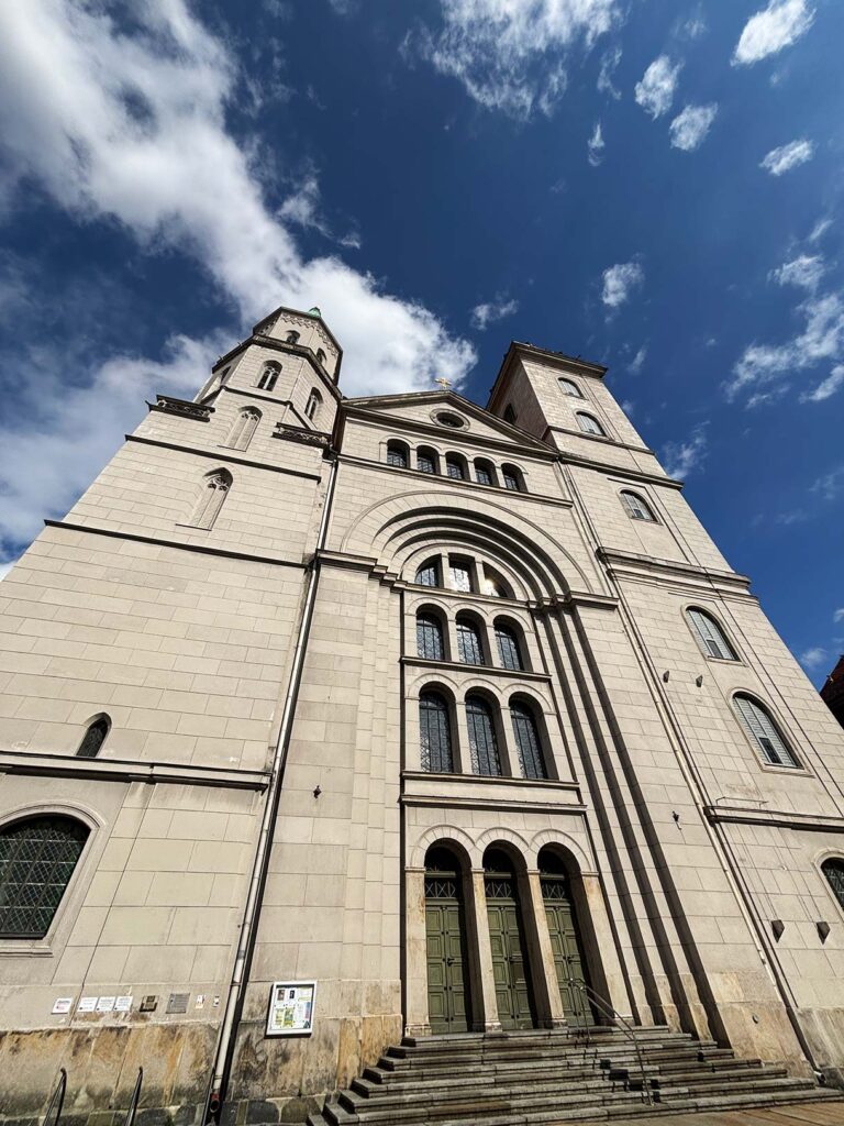 Facade of Saint John's Church in Zittau Germany