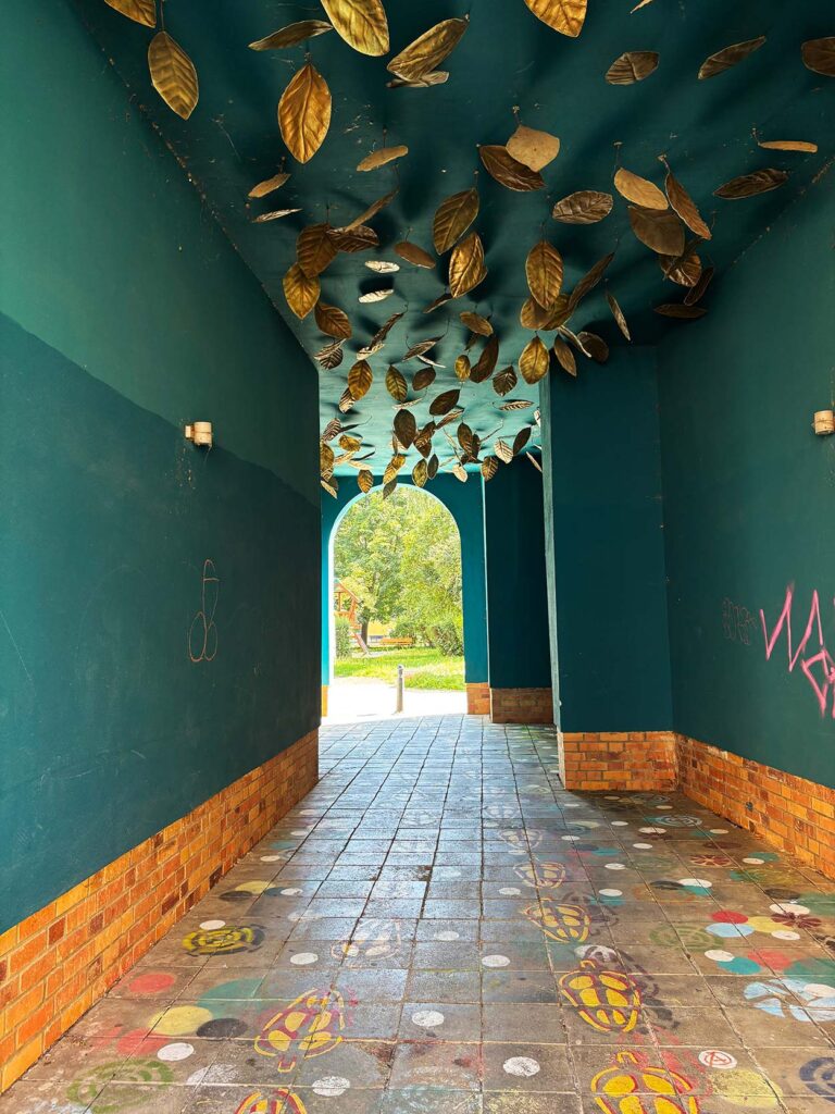 Pop Art Walkway in the Pop-Art-Viertel in Zittau, Germany