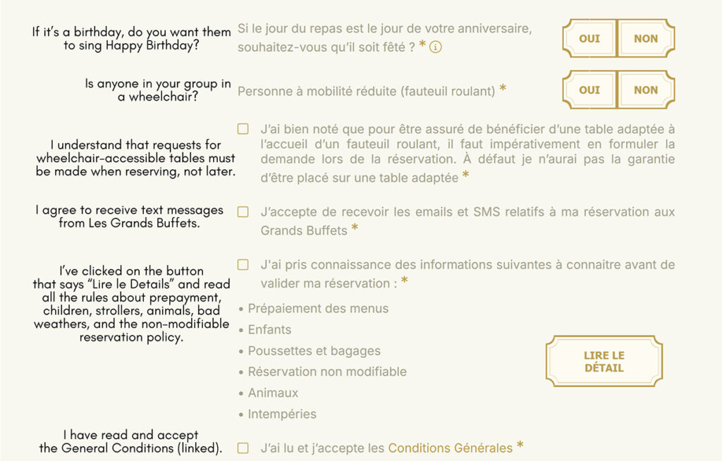 Booking Options at Les Grands Buffets de Narbonne