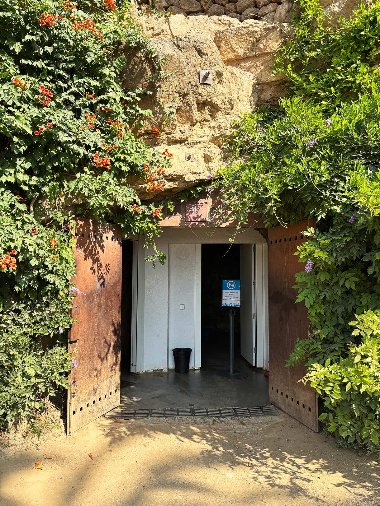 Toilets in Parc Guell, Barcelona, Spain