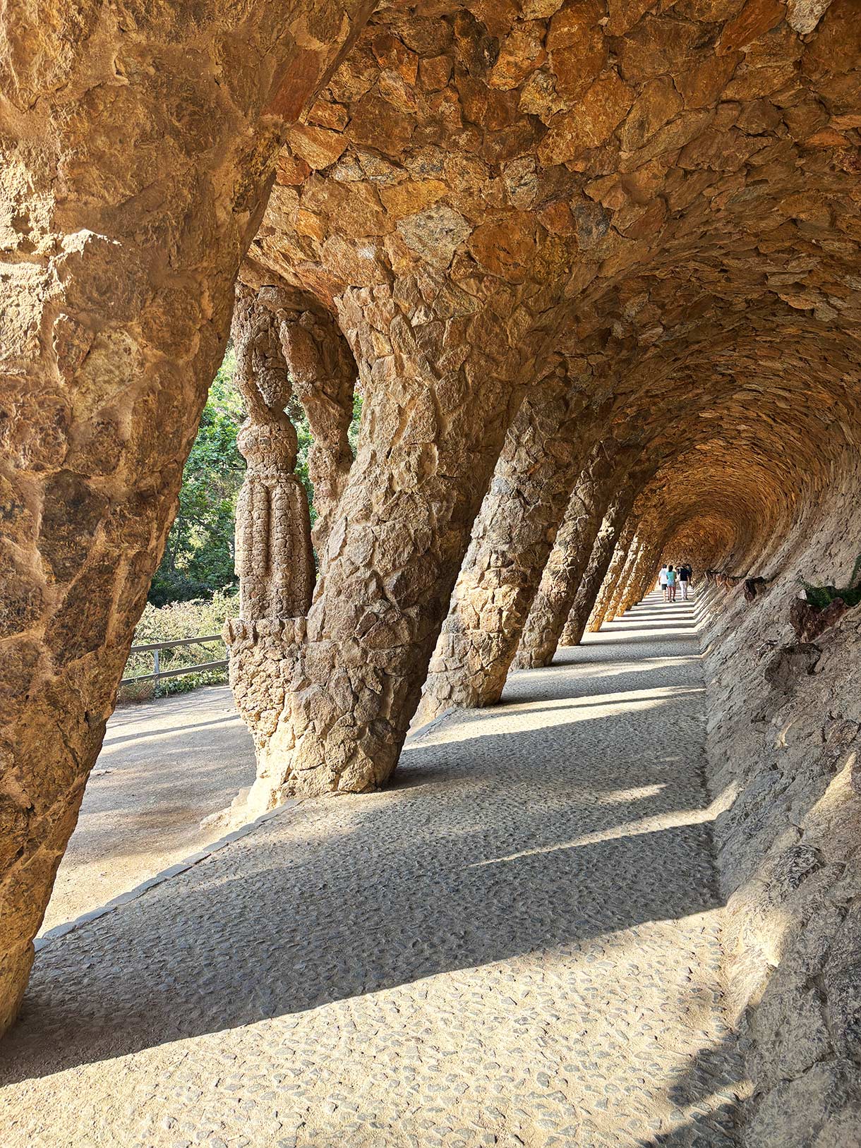 Viaducts in Parc Guell, Barcelona, Spain